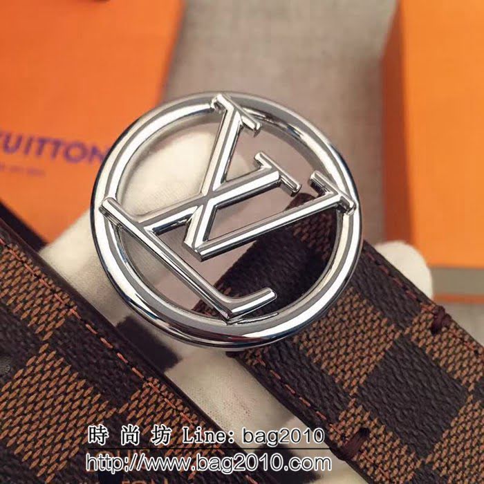 路易威登LV Louis Vuitton精選Monogram帆布 圓形LV logo的 男士皮帶 LHG1200
